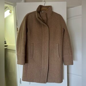 J.Crew Wool Coat Nello Gori Italian Stadium Cloth Women’s Sz 0 Tan Lined